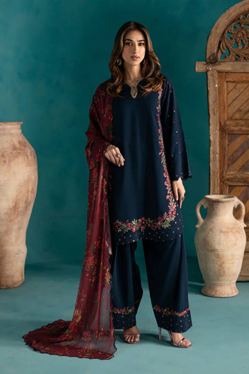 Marvelous Sequence Work Navy Blue Color Plazzo Suit