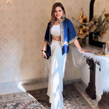 Designer Western Skirt With Koti For Wedding Season