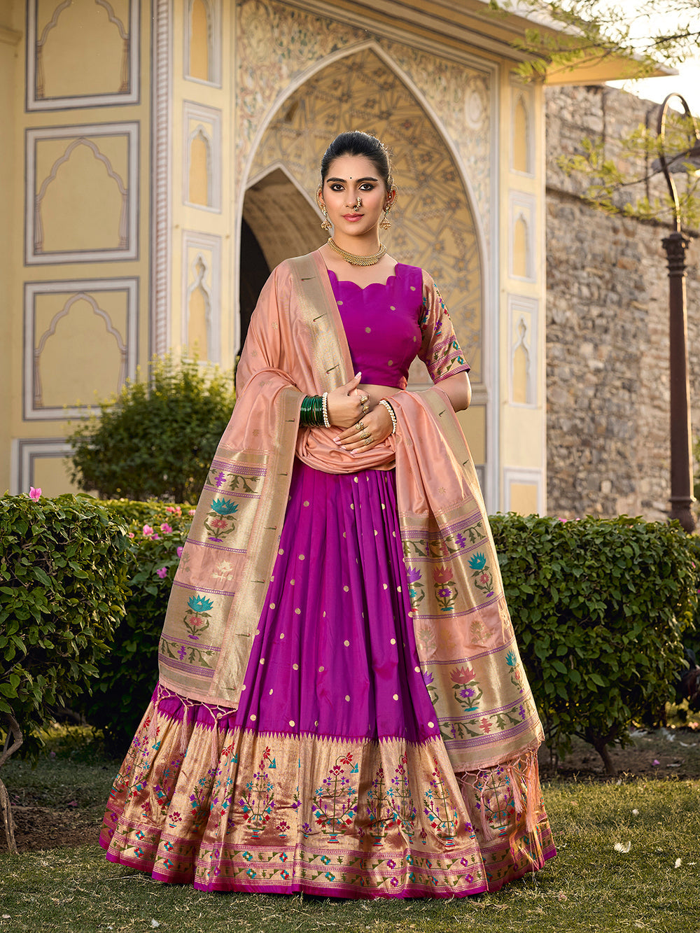 purple color anarkali dress Majestic Purple Color Georgette Heavy Embroidery Anarkali Suit