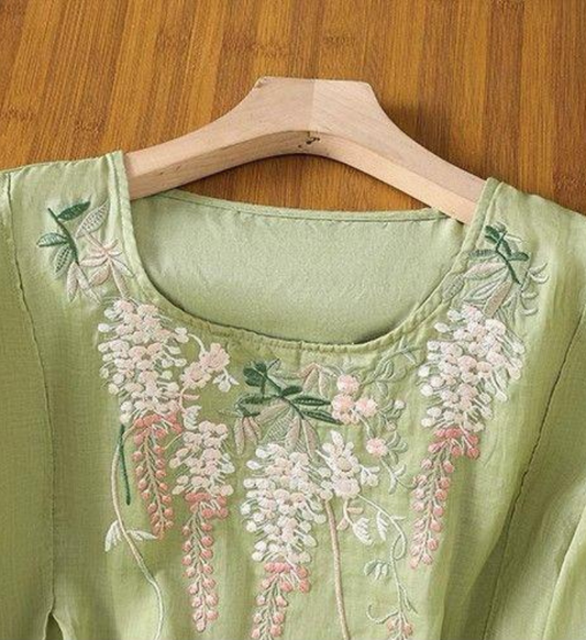 Pure Cotton Embroidered Comfortable Top For Women