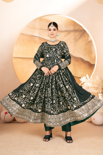 Ellie's Party Wear Anarkali Suit Set for Women with Dupatta