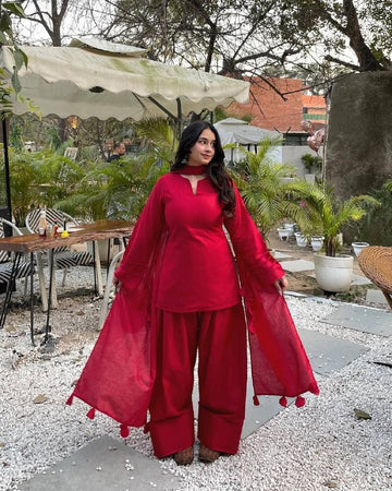 Party Wear Pakistani Style Farshi Salwar Kameez Suit Set with Dupatta