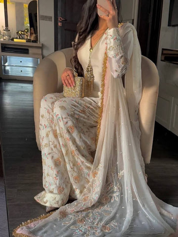Sophisticated Style: Chic Traditional Outfit | Sharara Set For Women