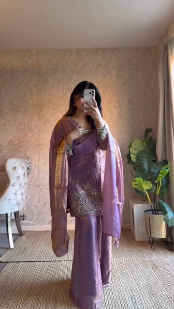 Chic Heritage Ensemble | Sharara Set For Women