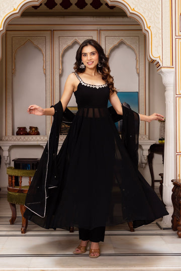 Sharara Set for Women | Hand Mirror Work Party Wear Sharara Suit | Traditional Dress For Women