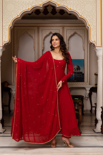 Designer Red Ethnic Anarkali Suit for Wedding