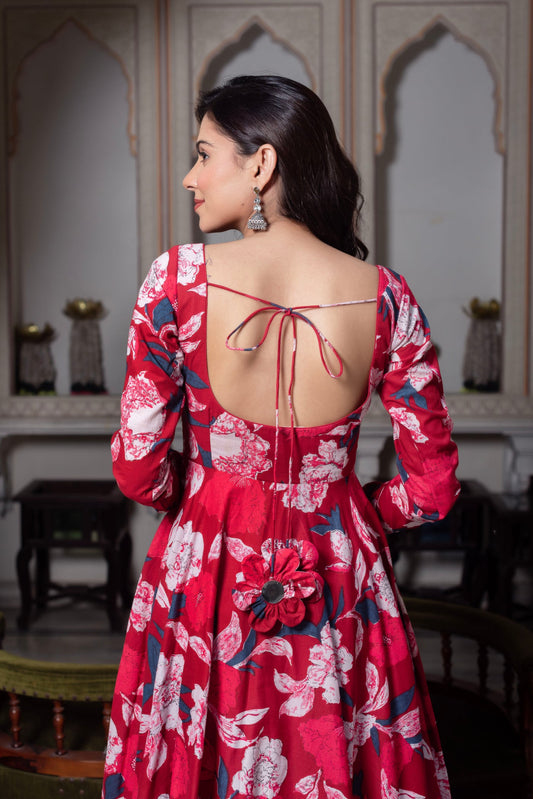 Rani Noor Digital Printed Anarkali Suit with Dupatta