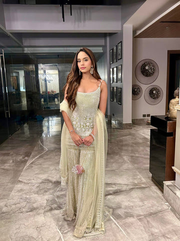 Festive Shamreen Spark Sharara Set For Women | Dresses For Women Party Wear | Sharara For Women