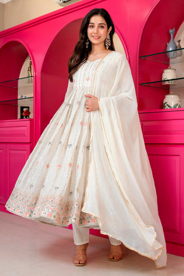 Premium Designer Elegance Anarkali Suit Set for Women with Dupatta